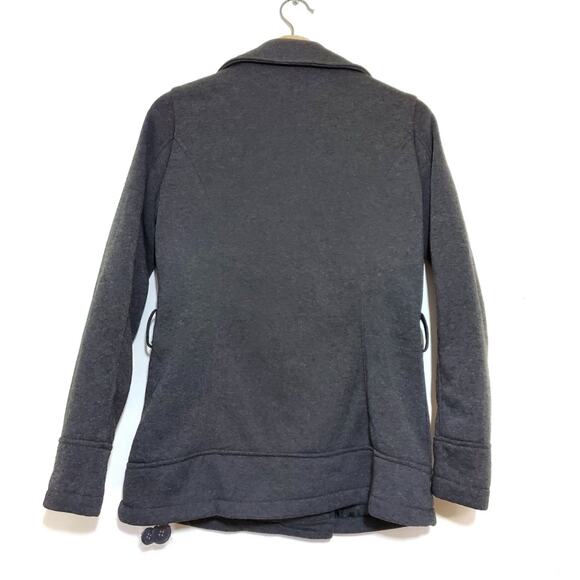 J2 by Jou Jou | Soft Sweatshirt-like Button Front Peacoat with Pockets - Picture 3 of 6
